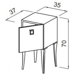 Тумба парикмахерская "CABINET SHOP ALEG"