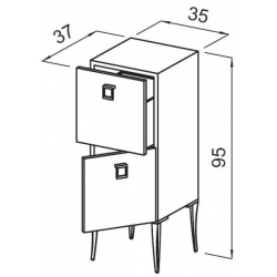 Тумба парикмахерская "CABINET SHOP GA95/Promo"