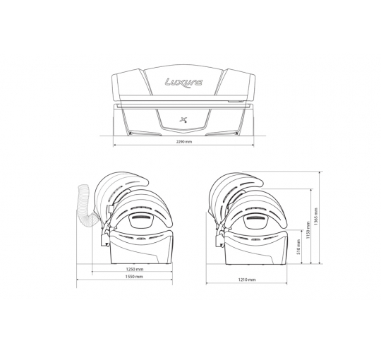 Горизонтальный солярий "Luxura X3 30 SLI"