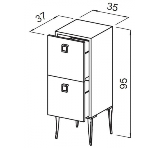 Тумба парикмахерская "CABINET SHOP GG70"