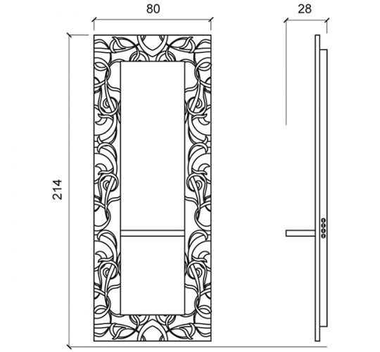 Зеркало парикмахерское "Parlor Wall"