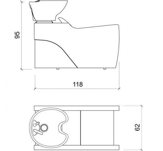 Парикмахерская мойка "FLATIRON E 1P"