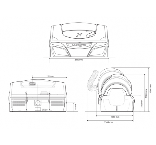 Горизонтальный солярий "Luxura X7 42 HIGHBRID"