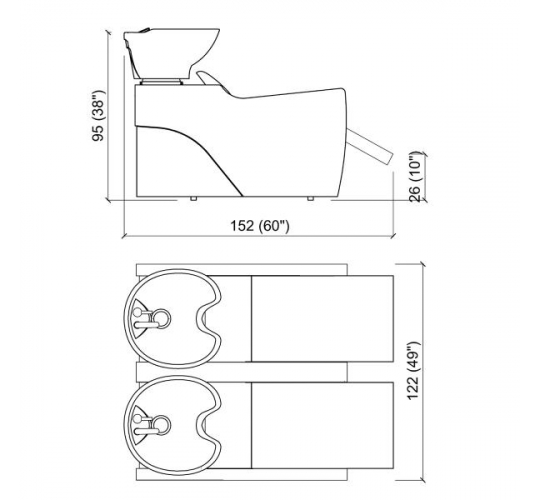 Парикмахерская мойка "FLATIRON SHIATSU 2P"