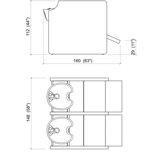 Парикмахерская мойка "PRIVACY WASH SHIATSU 2P"