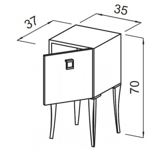 Тумба парикмахерская "CABINET SHOP ALEG"