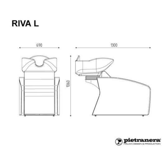 Мойка парикмахерская "RIVA L - JET MASSAGE"