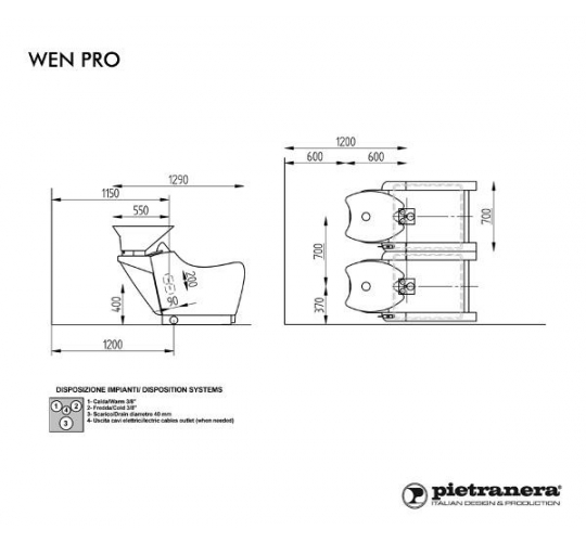 Мойка парикмахерская "WEN PRO - JET MASSAGE"