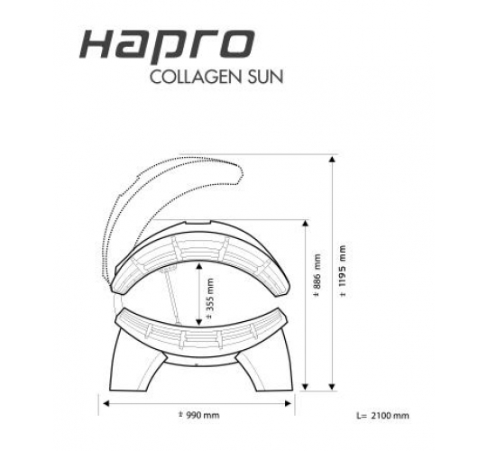 Горизонтальный солярий "HAPRO COLLAGEN SUN 26/5"