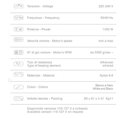 Климазон парикмахерский "MX 3700 ELECTRONIC TURBO"